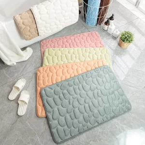 Cobblestone Embossed Home Bath Mat